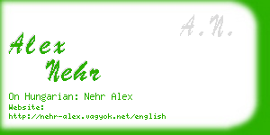 alex nehr business card